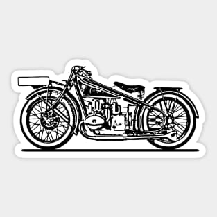 R63 Bike Sketch Art Sticker